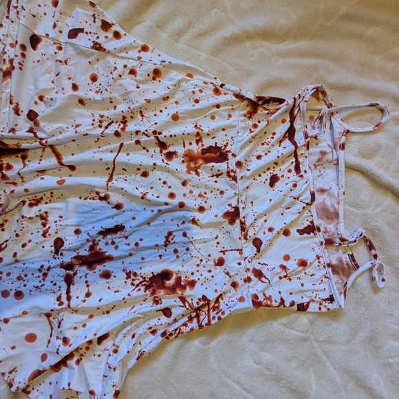 Hot Topic White and Red Splatter Dress - Picture 3 of 3